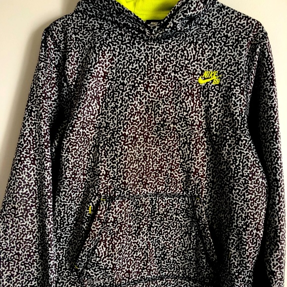 NIKE SB Leopard Print Hoodie ; Lime green accents - Picture 1 of 5